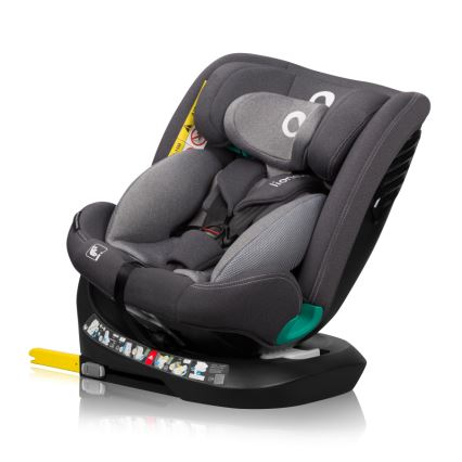 Lionelo - Draaibare autostoel met basis BASTIAAN ONE i-Size 40-150 cm Grey Stone