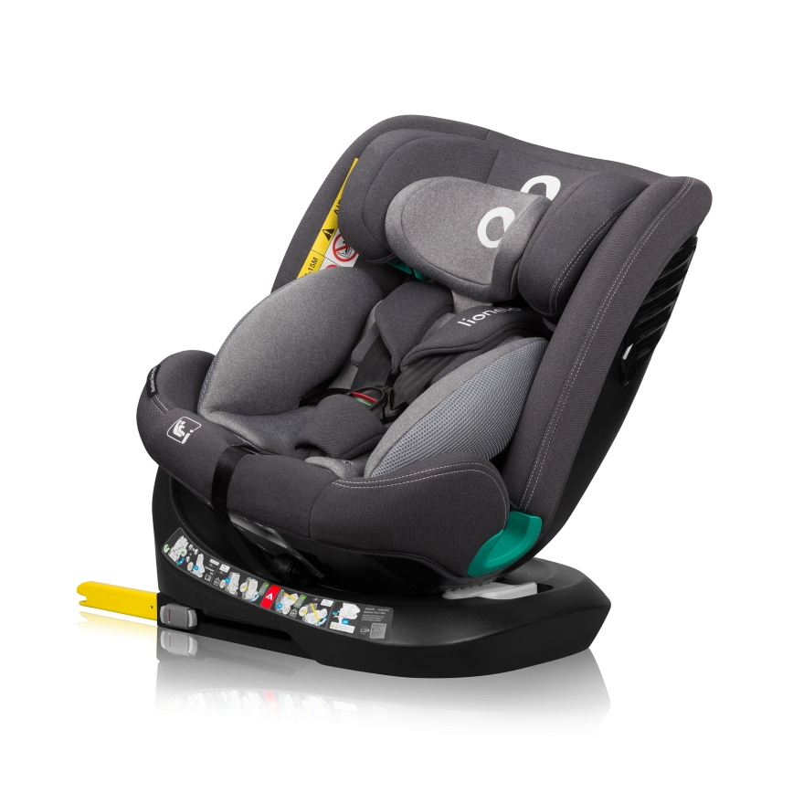 Lionelo - Draaibare autostoel met basis BASTIAAN ONE i-Size 40-150 cm Grey Stone