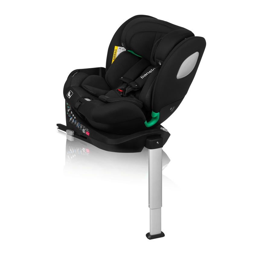 Lionelo - Draaibare autostoel met basis BRAAM AIR i-Size 40-150 cm Zwart Carbon