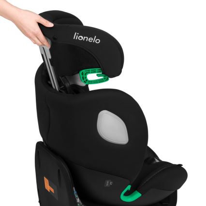 Lionelo - Draaibare autostoel met basis BRAAM AIR i-Size 40-150 cm Zwart Carbon