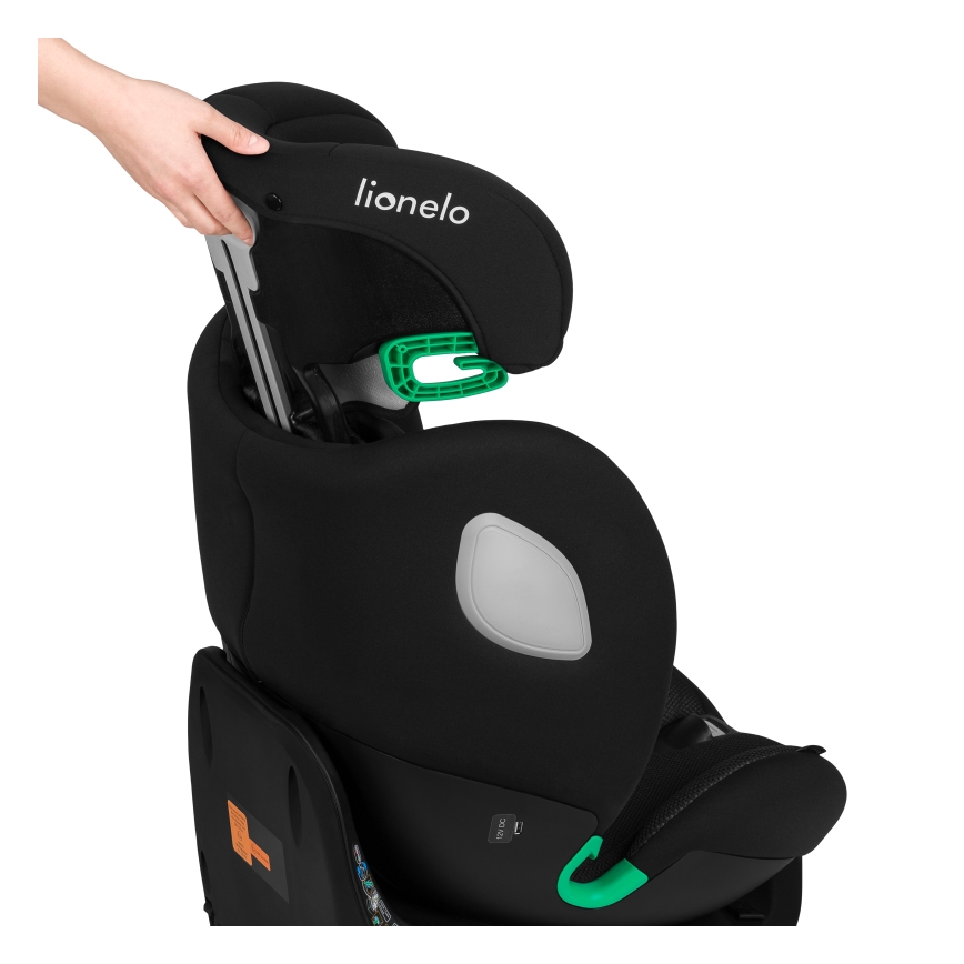 Lionelo - Draaibare autostoel met basis BRAAM AIR i-Size 40-150 cm Zwart Carbon