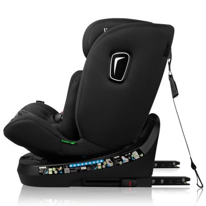 Lionelo - Draaibare autostoel met basis BRAVE i-Size 40–150 cm Zwart Carbon