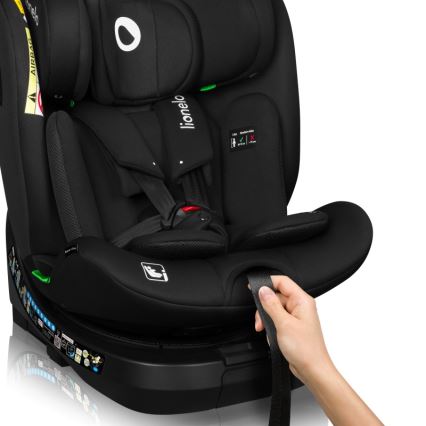 Lionelo - Draaibare autostoel met basis BRAVE i-Size 40–150 cm Zwart Carbon