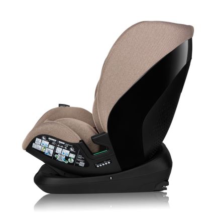 Lionelo - Draaibare autostoel met basis LAVENDER i-Size 76-150 cm Beige Latte