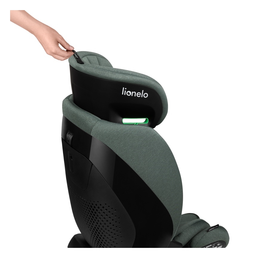 Lionelo - Draaibare autostoel met basis LAVENDER i-Size 76-150 cm Pistachegroen