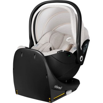Lionelo - Draaibare autostoel met basis MOXIE SET i-Size 40-87 cm Beige Sand