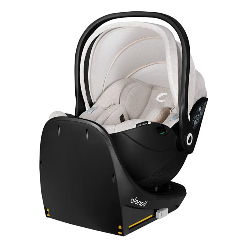 Lionelo - Draaibare autostoel met basis MOXIE SET i-Size 40-87 cm Beige Sand