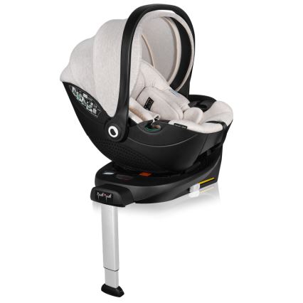 Lionelo - Draaibare autostoel met basis MOXIE SET i-Size 40-87 cm Beige Sand