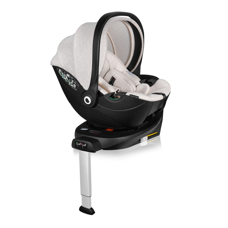 Lionelo - Draaibare autostoel met basis MOXIE SET i-Size 40-87 cm Beige Sand