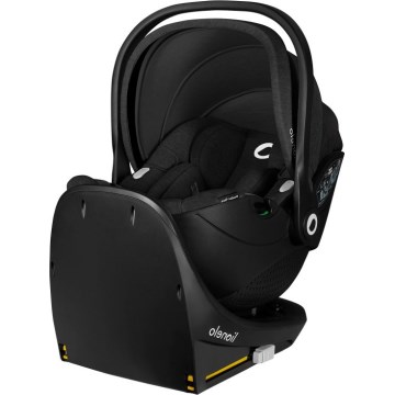 Lionelo - Draaibare autostoel met basis MOXIE SET i-Size 40-87 cm Black Carbon