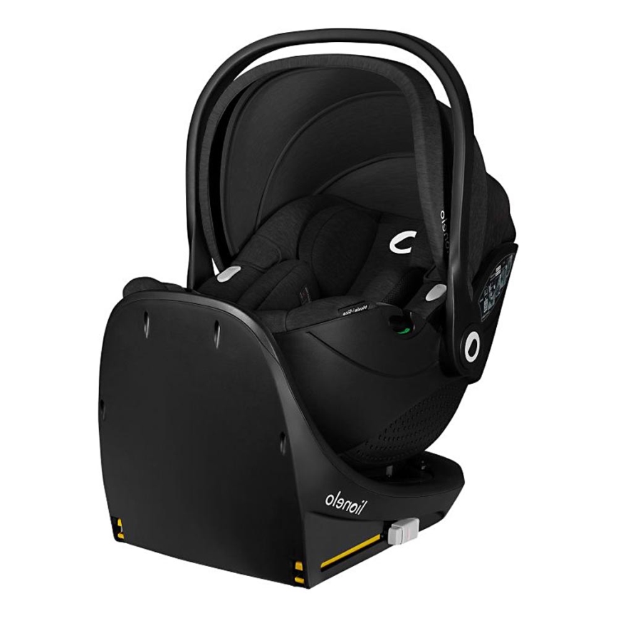 Lionelo - Draaibare autostoel met basis MOXIE SET i-Size 40-87 cm Black Carbon