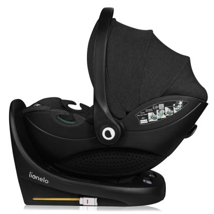 Lionelo - Draaibare autostoel met basis MOXIE SET i-Size 40-87 cm Black Carbon
