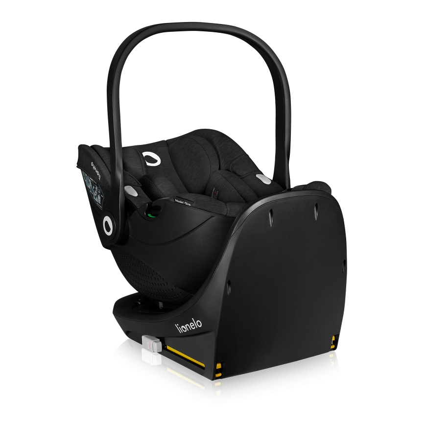 Lionelo - Draaibare autostoel met basis MOXIE SET i-Size 40-87 cm Black Carbon