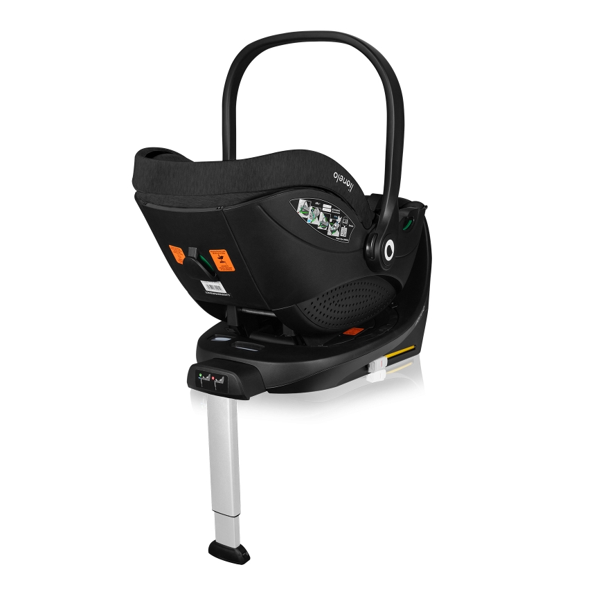 Lionelo - Draaibare autostoel met basis MOXIE SET i-Size 40-87 cm Black Carbon