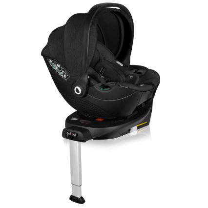 Lionelo - Draaibare autostoel met basis MOXIE SET i-Size 40-87 cm Black Carbon