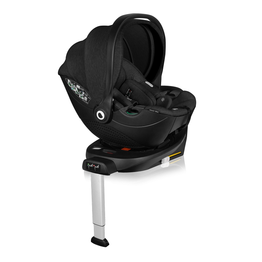 Lionelo - Draaibare autostoel met basis MOXIE SET i-Size 40-87 cm Black Carbon