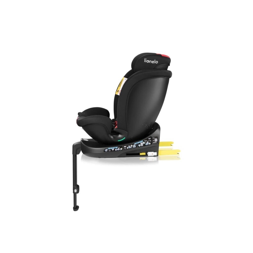 Lionelo - Draaibare autostoel met basis NAVY i-Size 40-150 cm zwart/rood