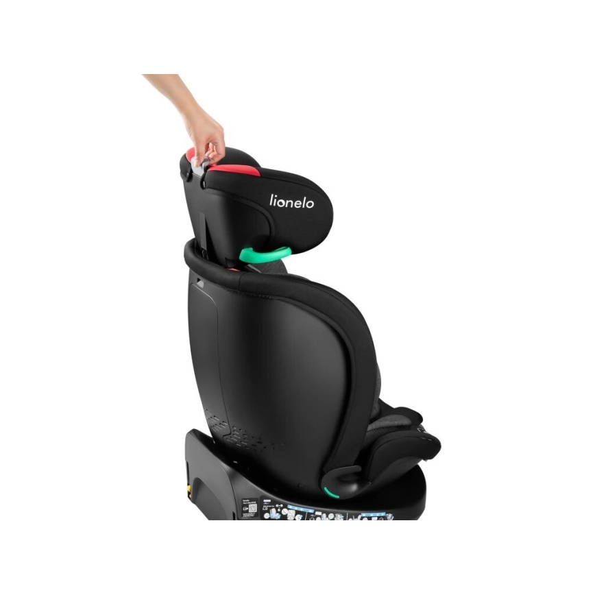 Lionelo - Draaibare autostoel met basis NAVY i-Size 40-150 cm zwart/rood