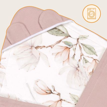 Lionelo - Inbakerdoek voor autostoeltje TRAVEL SWADDLE 90x90 cm Beige Magnolia