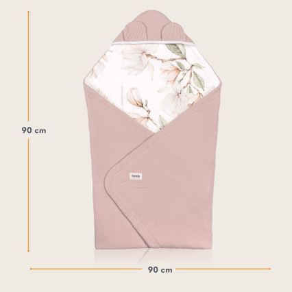 Lionelo - Inbakerdoek voor autostoeltje TRAVEL SWADDLE 90x90 cm Beige Magnolia