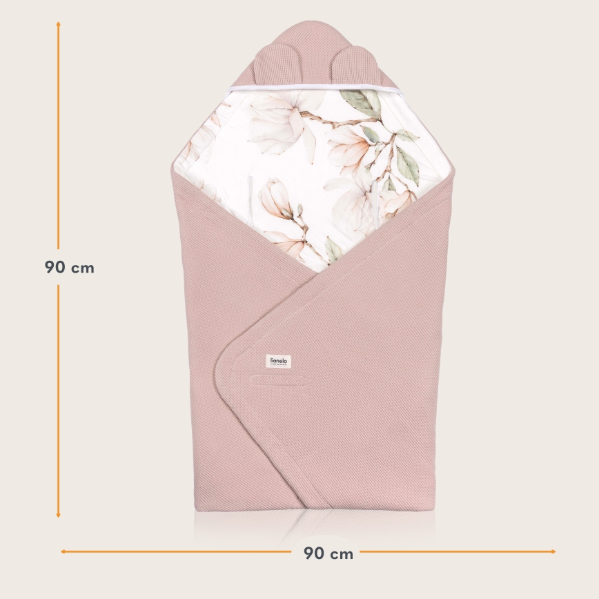 Lionelo - Inbakerdoek voor autostoeltje TRAVEL SWADDLE 90x90 cm Beige Magnolia