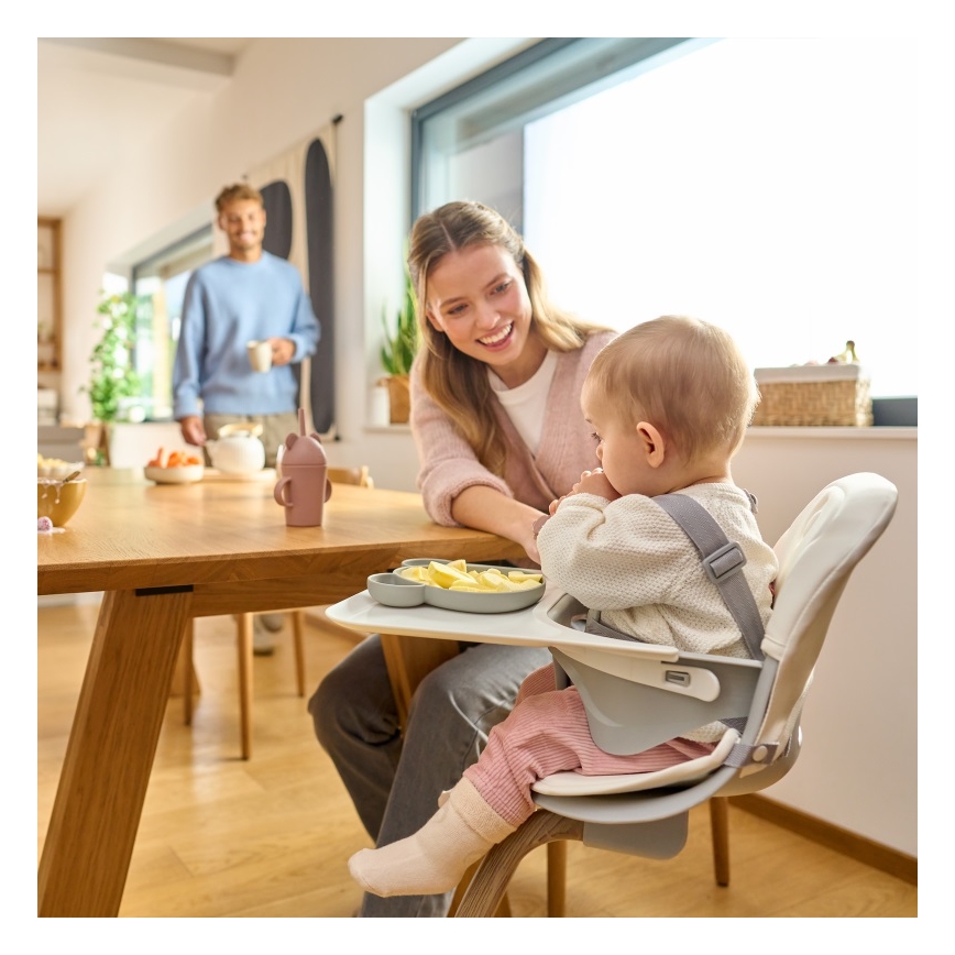 Lionelo - Kinder-eetstoel 2-in-1 DALIA wit/grijs