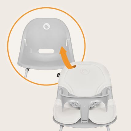 Lionelo - Kinder-eetstoel 2-in-1 DALIA wit/grijs