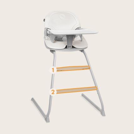 Lionelo - Kinder-eetstoel 2-in-1 DALIA wit/grijs