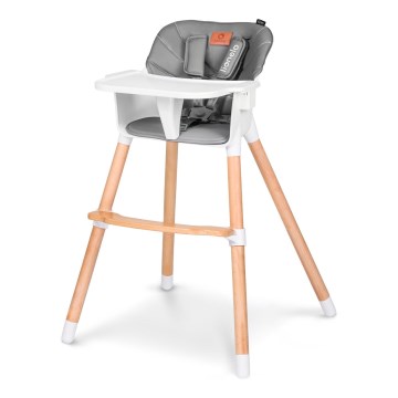 Lionelo - Kinder-eetstoel 2-in-1 KOEN Grey Stone