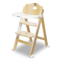Lionelo - Kinder-eetstoel 3-in-1 FLORIS Wit Naturel