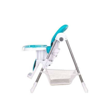 Lionelo - Kinder eetstoel LINN PLUS wit/turquoise