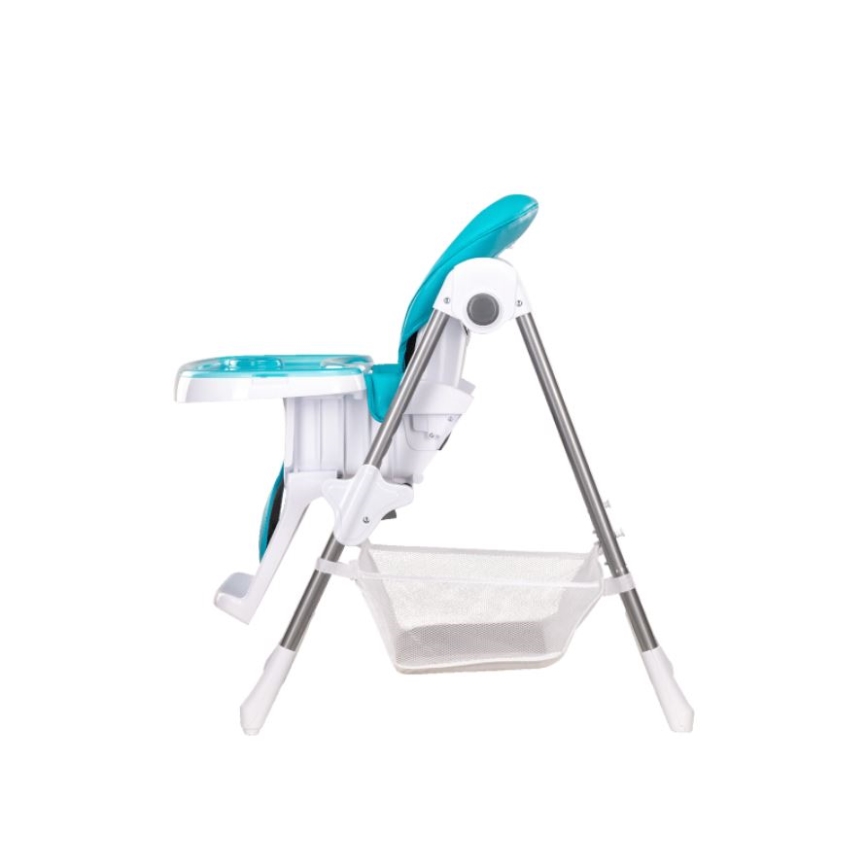 Lionelo - Kinder eetstoel LINN PLUS wit/turquoise