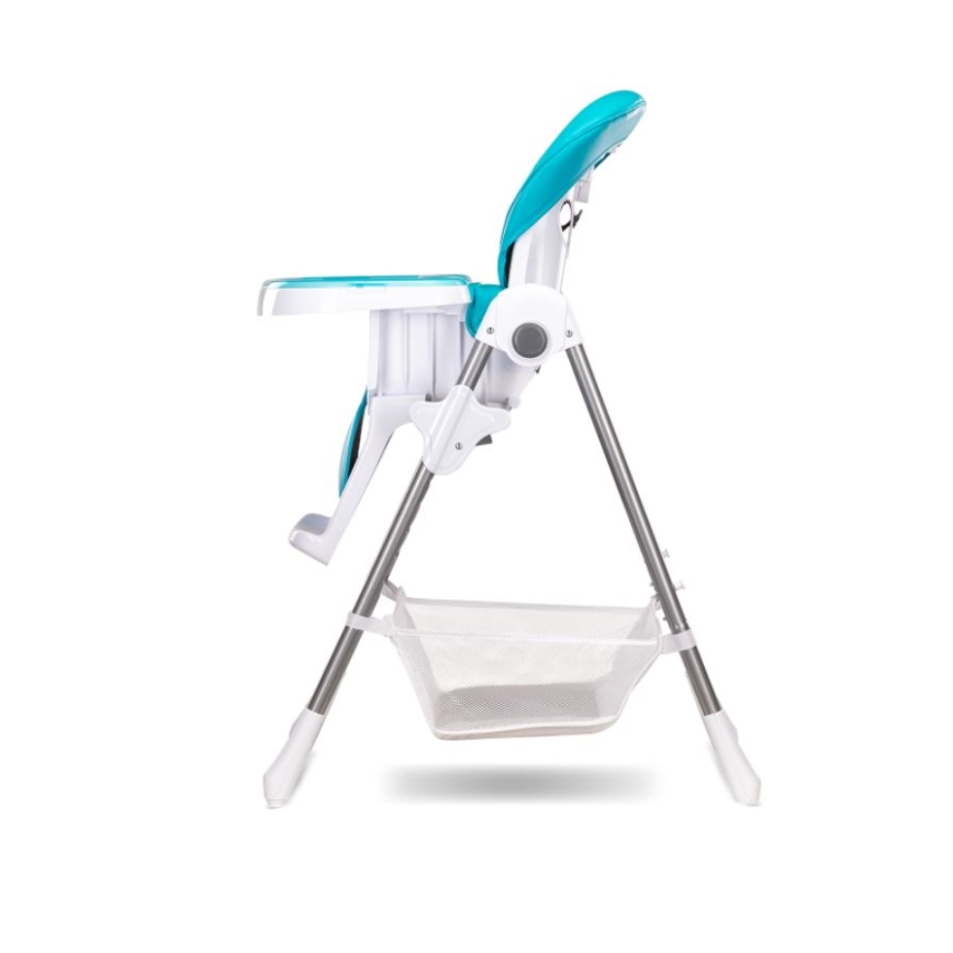 Lionelo - Kinder eetstoel LINN PLUS wit/turquoise