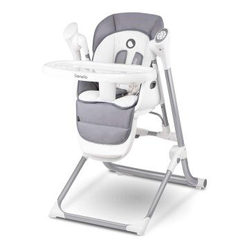 Lionelo - Kinder-eetstoel NILES grijs 4xAA