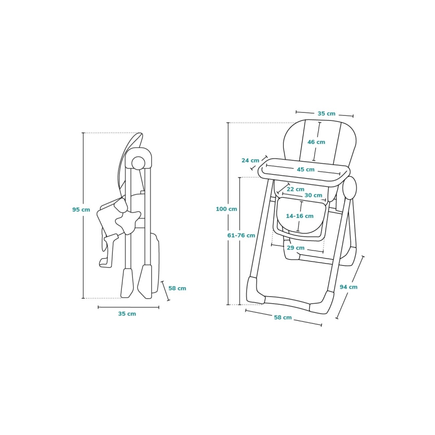 Lionelo - Kinder-eettafelstoel ZANNA, beige