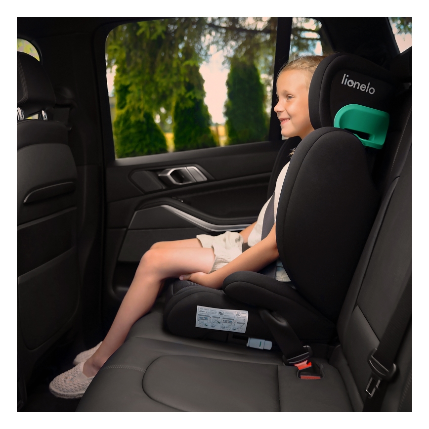 Lionelo - Kinderautostoel HUGO i-Size 100-150 cm zwart