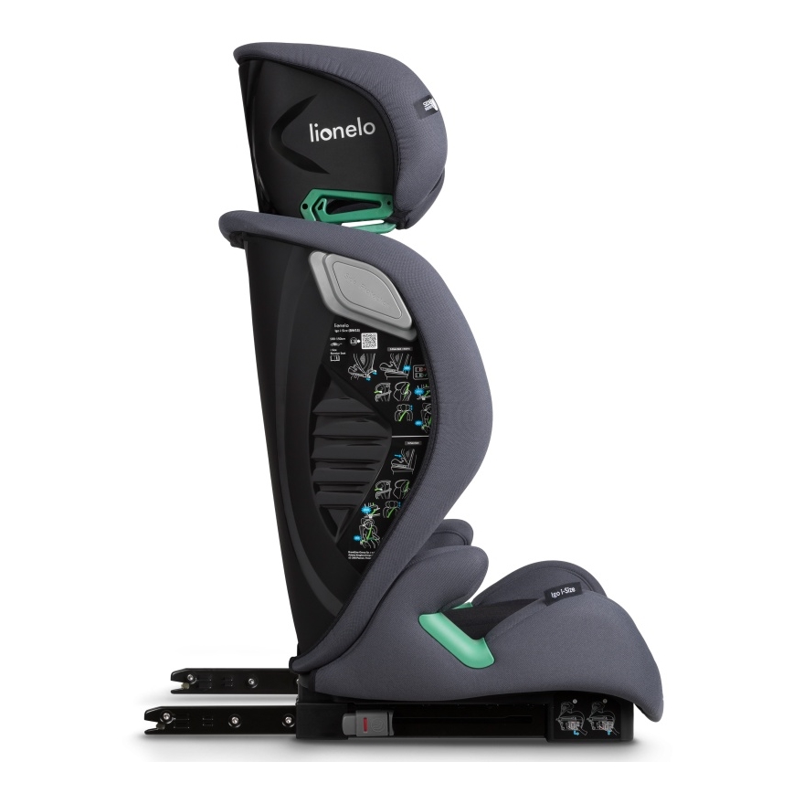 Lionelo - Kinderautostoel IGO i-Size 100-150 cm Grijs Grafiet