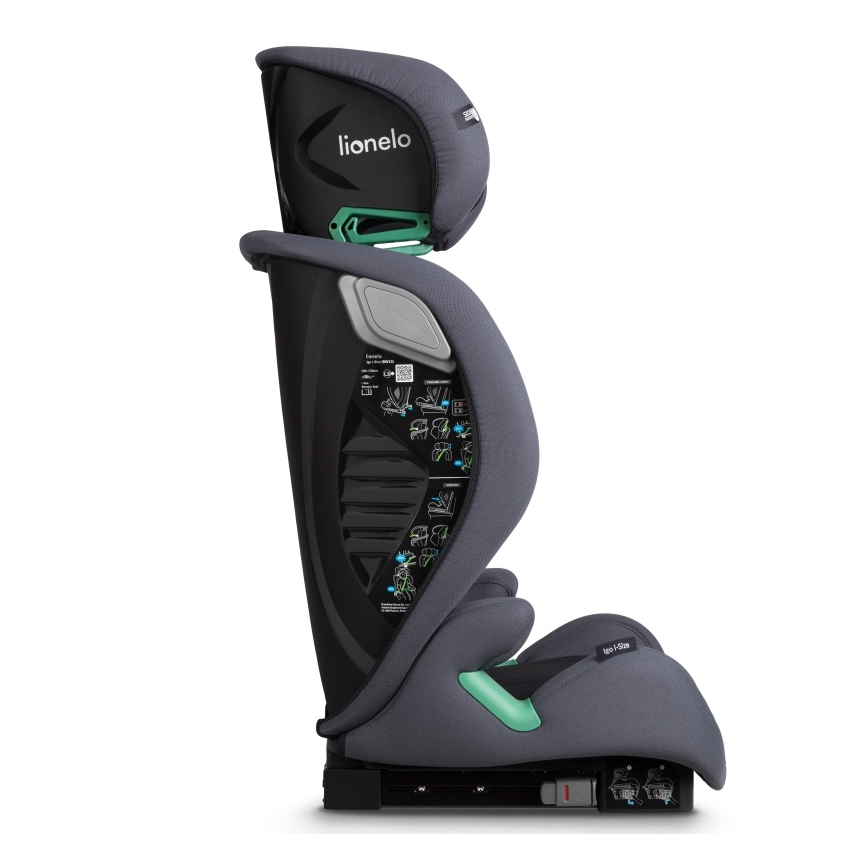 Lionelo - Kinderautostoel IGO i-Size 100-150 cm Grijs Grafiet