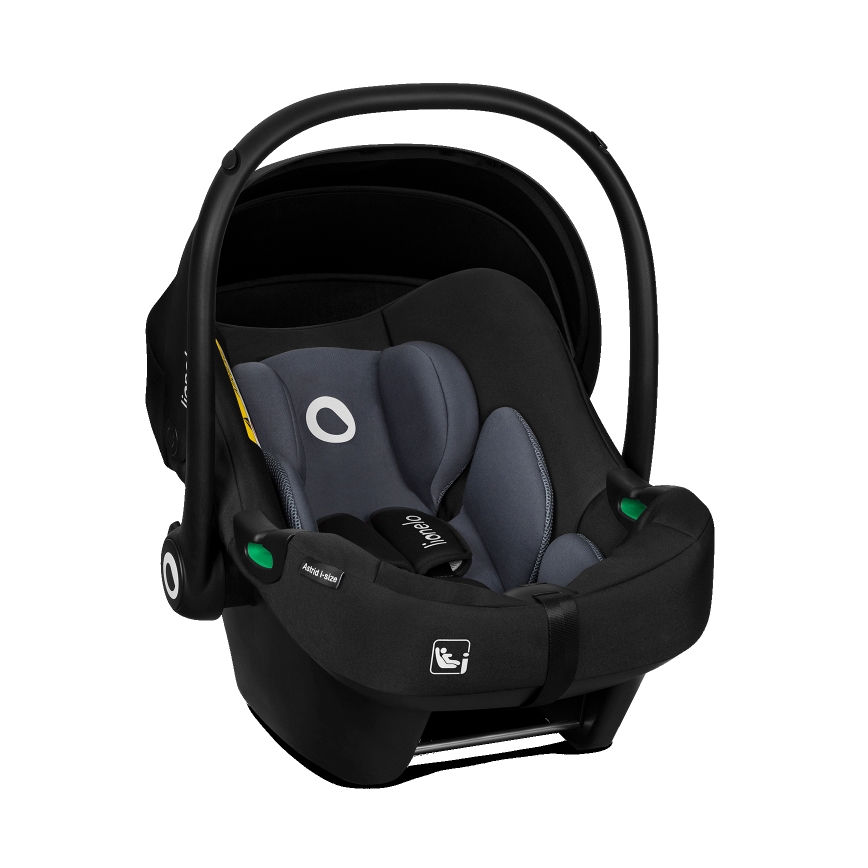 Lionelo - Kinderautostoel met basis ASTRID SET i-Size 40-87 cm Zwart Grijs