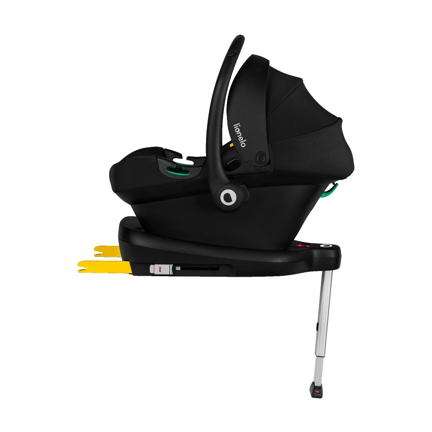 Lionelo - Kinderautostoel met basis ASTRID SET i-Size 40-87 cm Zwart Grijs