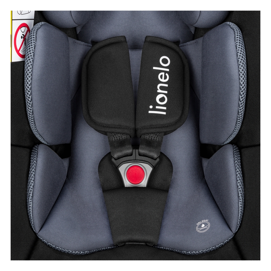 Lionelo - Kinderautostoel met basis ASTRID SET i-Size 40-87 cm Zwart Grijs