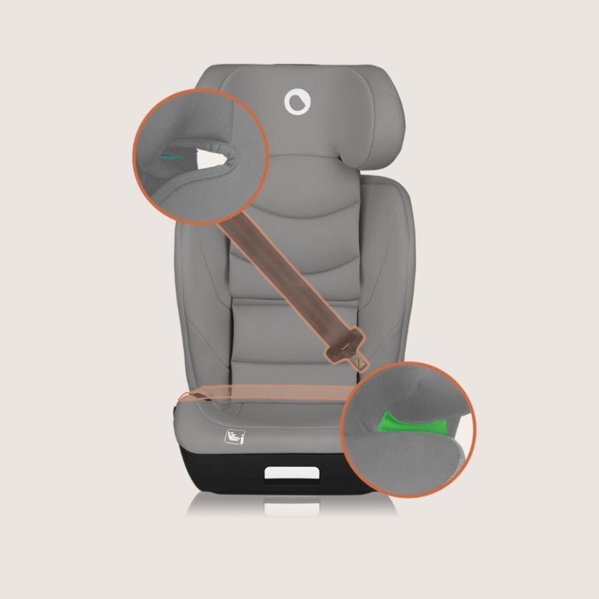 Lionelo - Kinderautostoel NEAL i-Size 100-150 cm Grijs Concrete