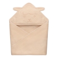 Lionelo - Kinderbadcape met capuchon van mousseline Beige Cappuccino