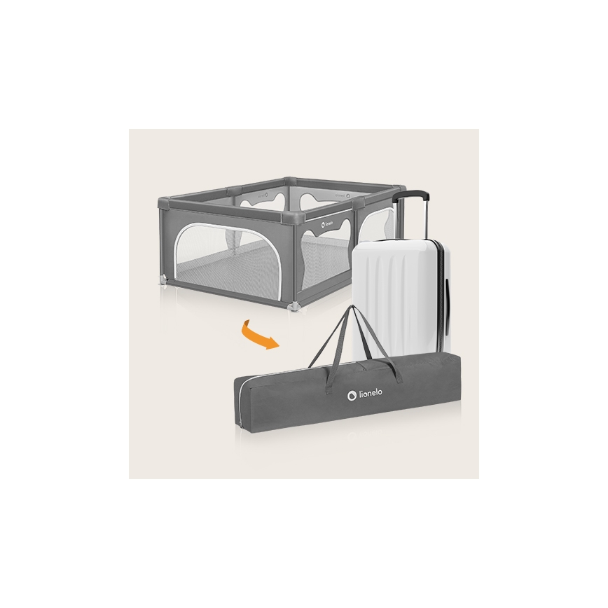 Lionelo - Kinderbox WILLOW grijs