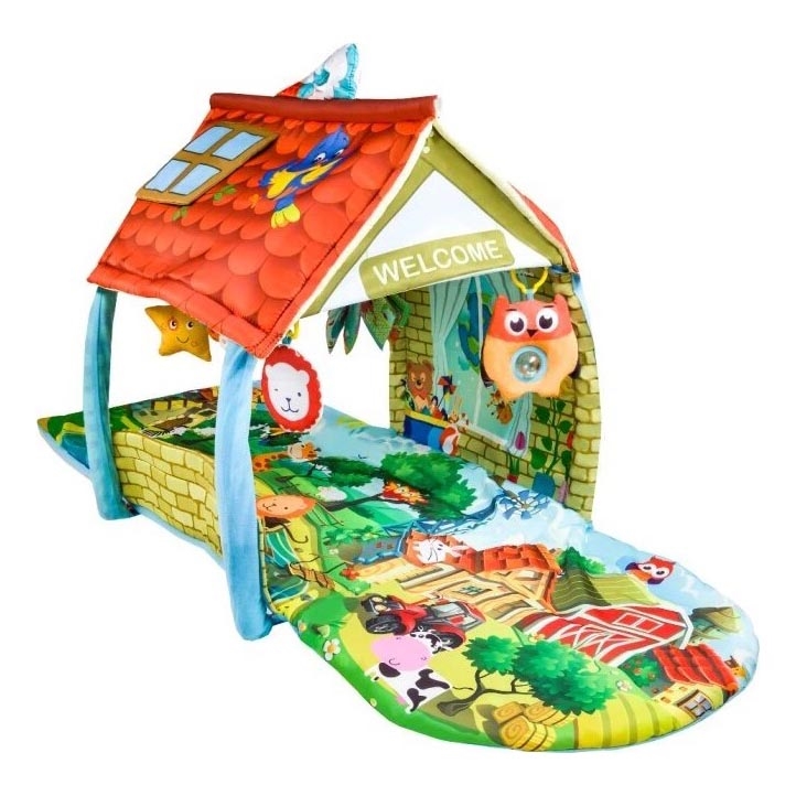 Lionelo - Kinderdeken om mee te spelen met huis AGNES PLUS