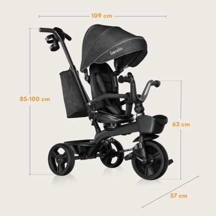 Lionelo - Kinderdriewieler KORI Grey Stone