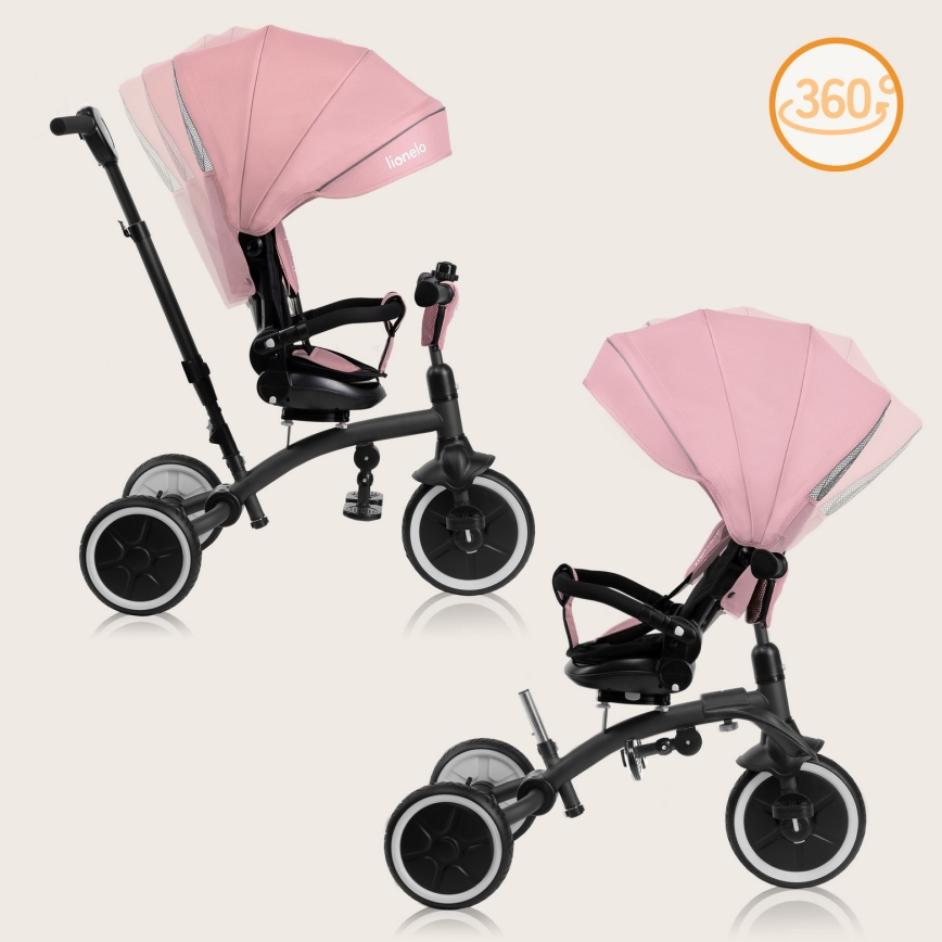 Lionelo - Kinderdriewieler TRIS PLUS Pink Rose