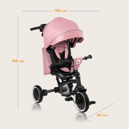 Lionelo - Kinderdriewieler TRIS PLUS Pink Rose