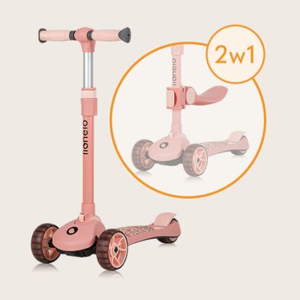 Lionelo - Kinderen step 2in1 FRANKY roze