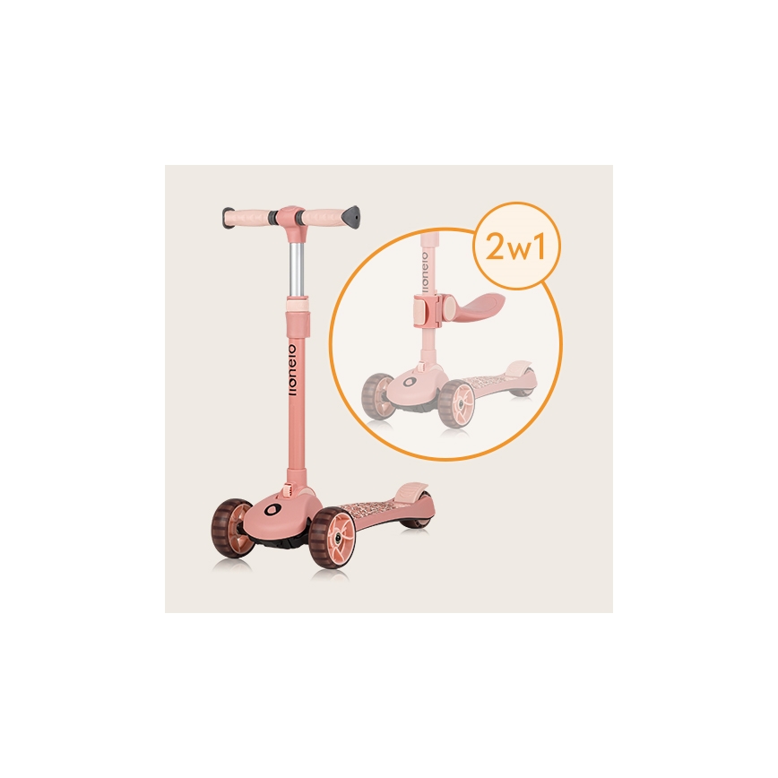 Lionelo - Kinderen step 2in1 FRANKY roze